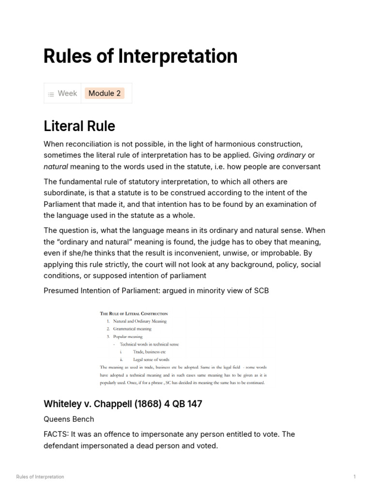 2.2. Rules of Interpretation | PDF | Plain Meaning Rule | Common Law