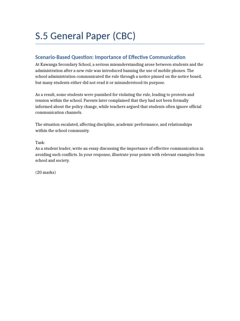 S5 GP Effective Communication | PDF