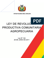 LEY 144-Ley de Revolucion Productiva Comunitaria Agropecuaria