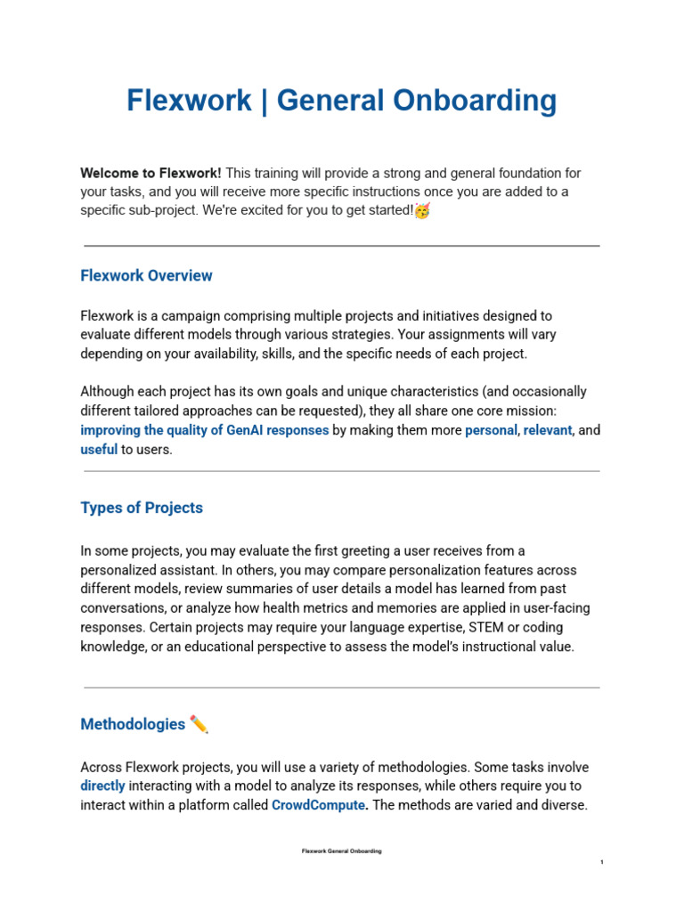 Google Flexwork _ General Onboarding | PDF | Methodology | Human ...