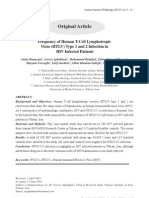 Frequency of Human T-Cell Lymphotropic Virus (HTLV) Type 1 and 2 Infection in HIV Infected Patients