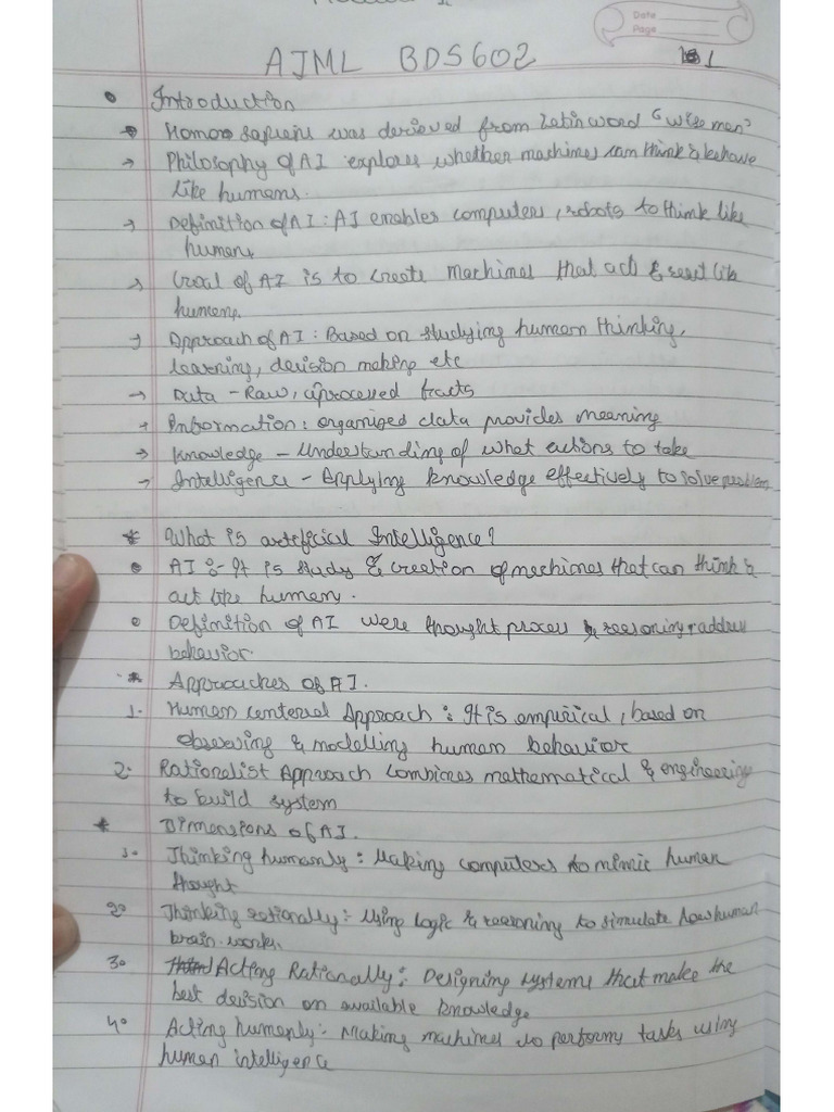 Bds602 Mod 1&4 Notes | PDF