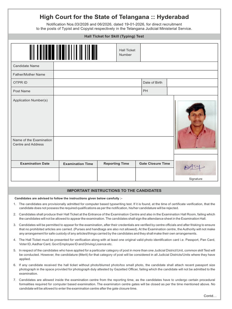 Admit Card (1) | PDF | Identity Document | Government