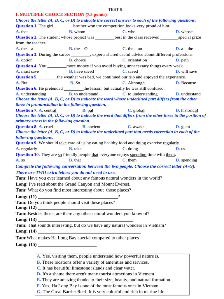 Test 9 | PDF