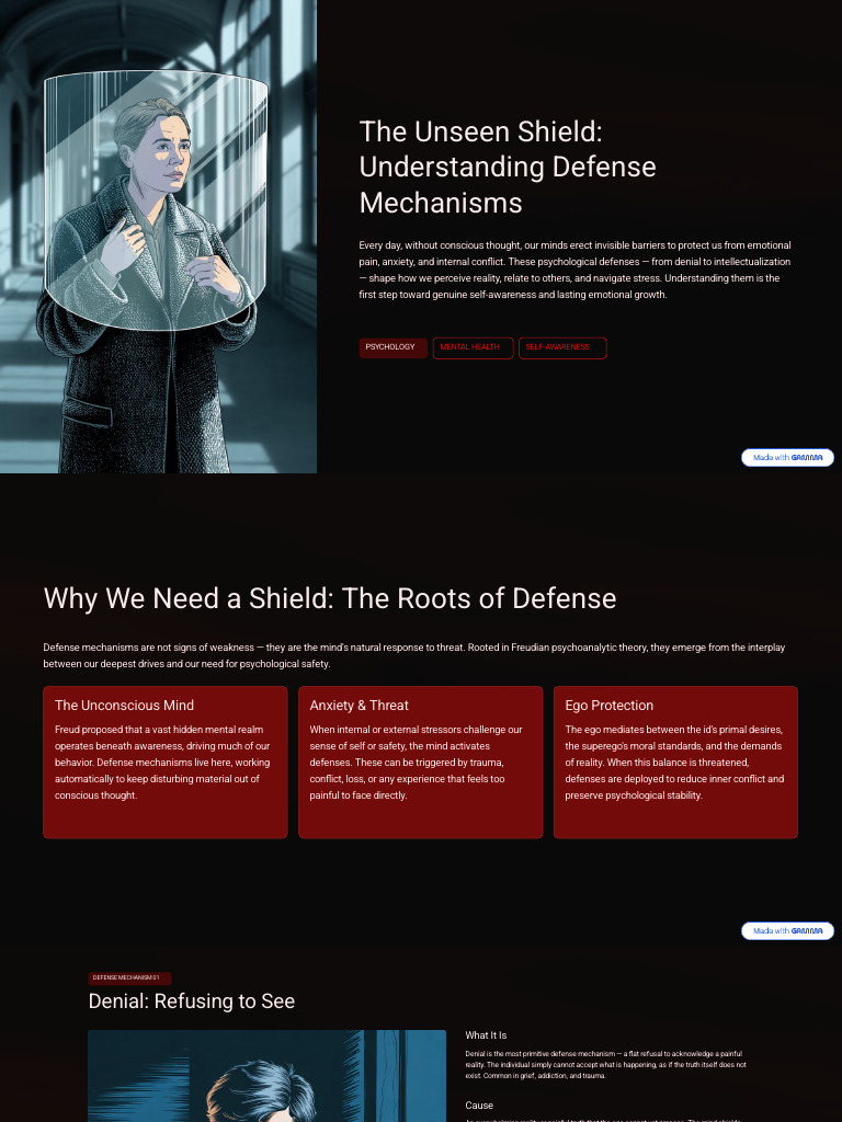The Unseen Shield Understanding Defense Mechanisms | PDF | Mind ...
