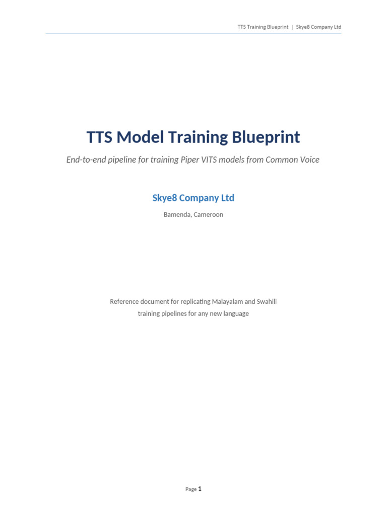 TTS Training Blueprint | PDF | Computing