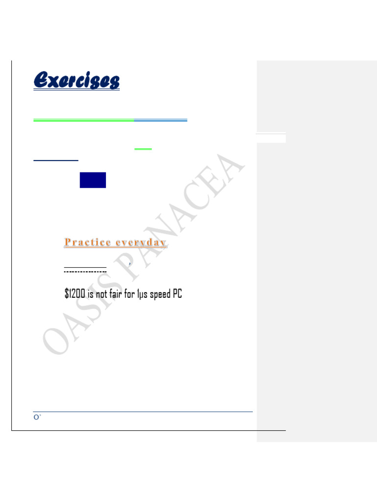 MS-word Exercises2 beginner | PDF