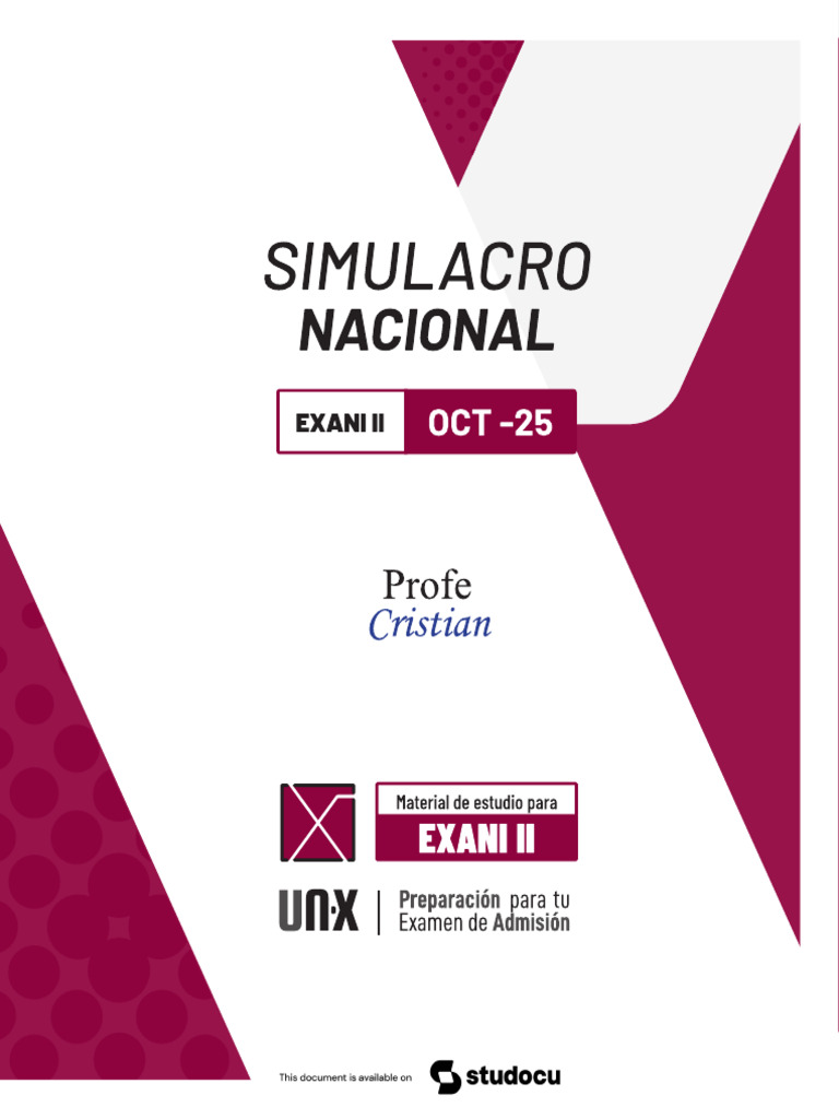 Simulacro Nacional Profe Cristian Octubre 2025 | PDF
