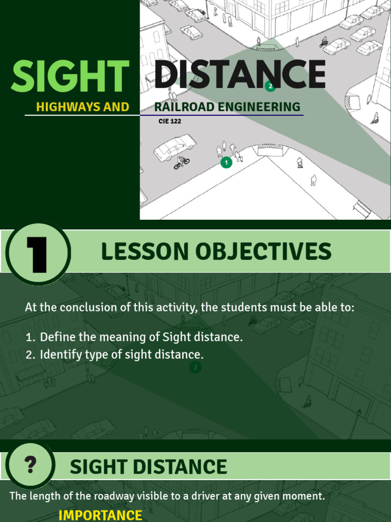 LESSON-7-SIGHT-DISTANCE | PDF | Transport Infrastructure | Land Transport