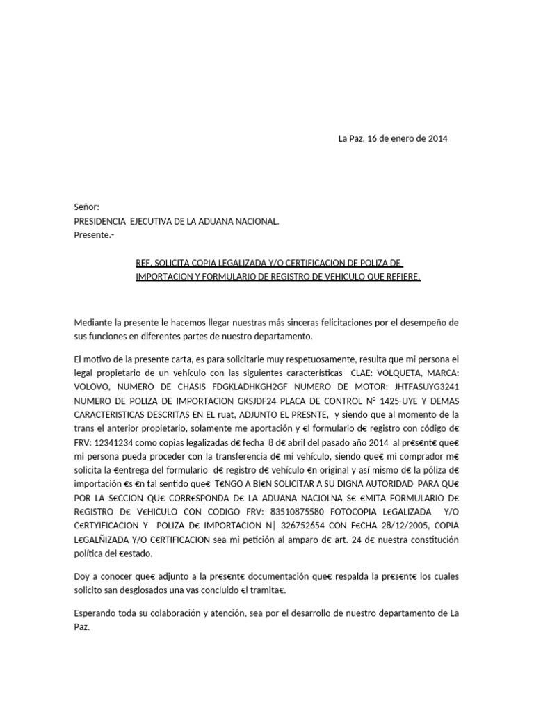 CARTA Solicita Legalizadas de Poliza | PDF