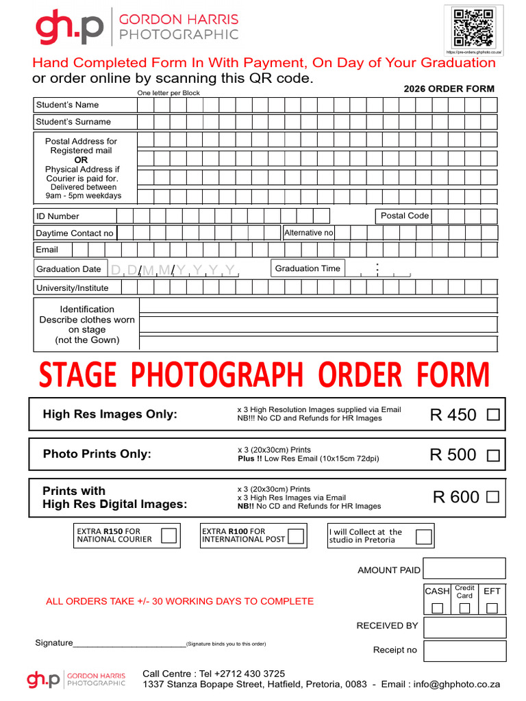 Stage Form 2026 Fillable | PDF | Photograph | Registered Mail