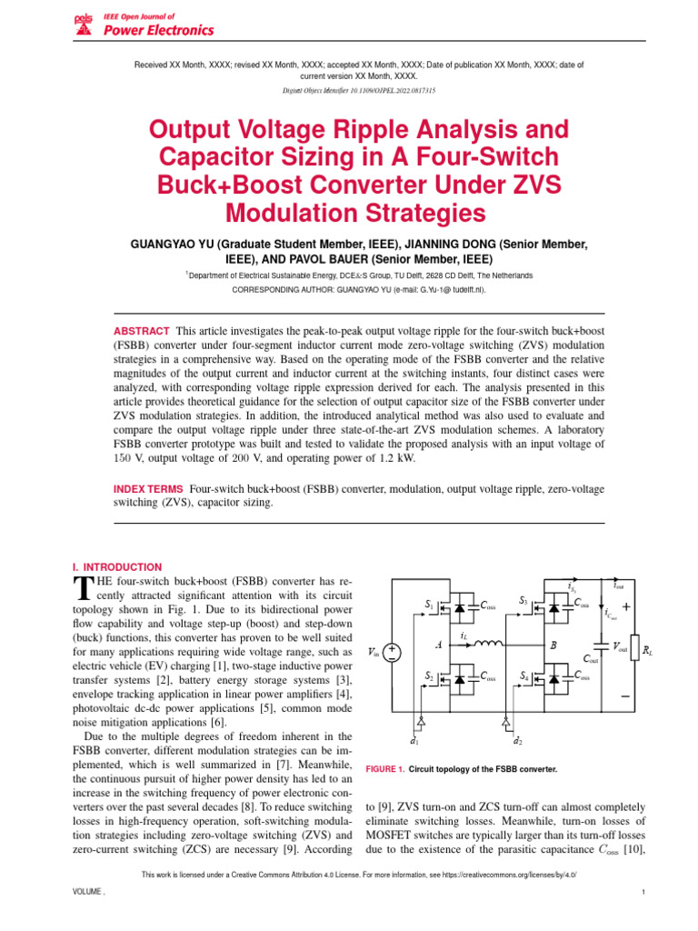 Ouput Voltage Ripple Analysis Capacitor Sizing GuangyaoYu (2) | PDF ...