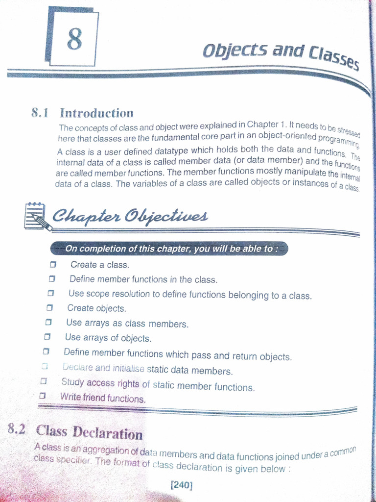 objects and classes | PDF