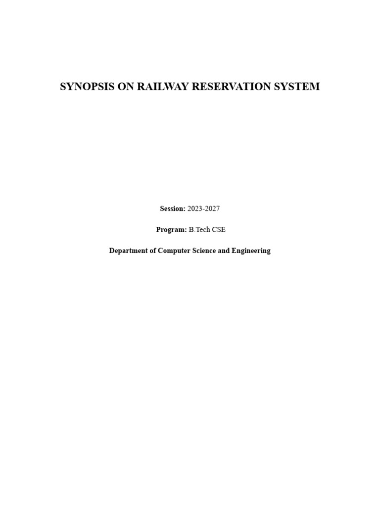Railway Reservation System Project | PDF | Transport Layer Security ...