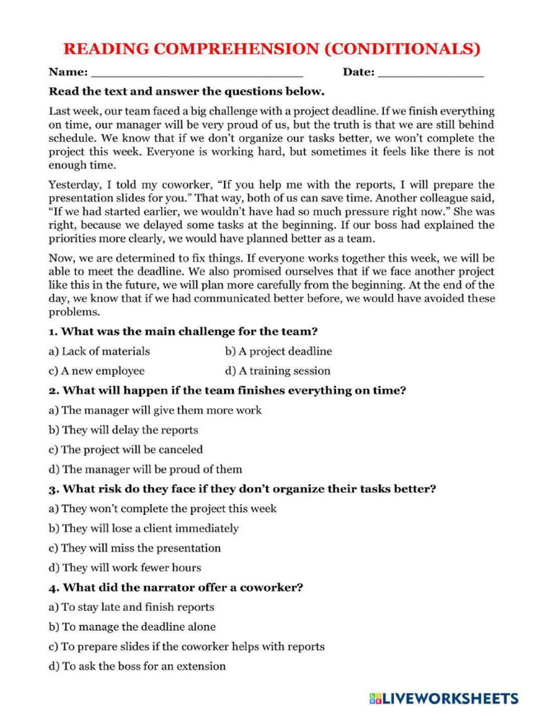 Reading Exercises | PDF