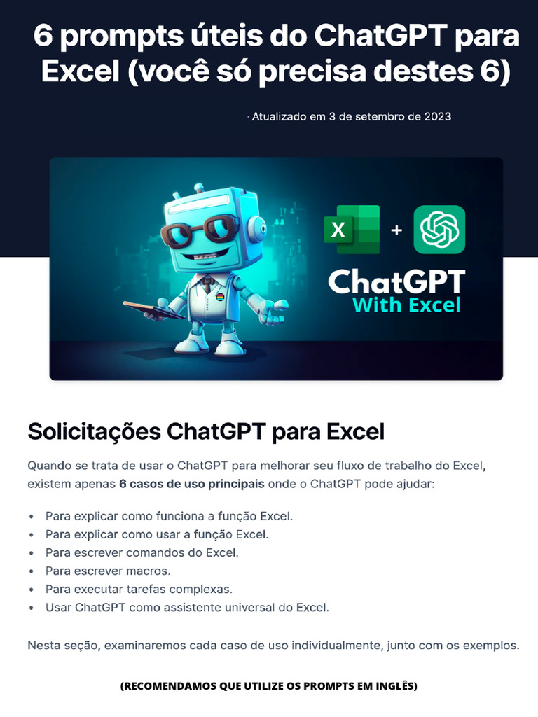 Prompts Excel | PDF