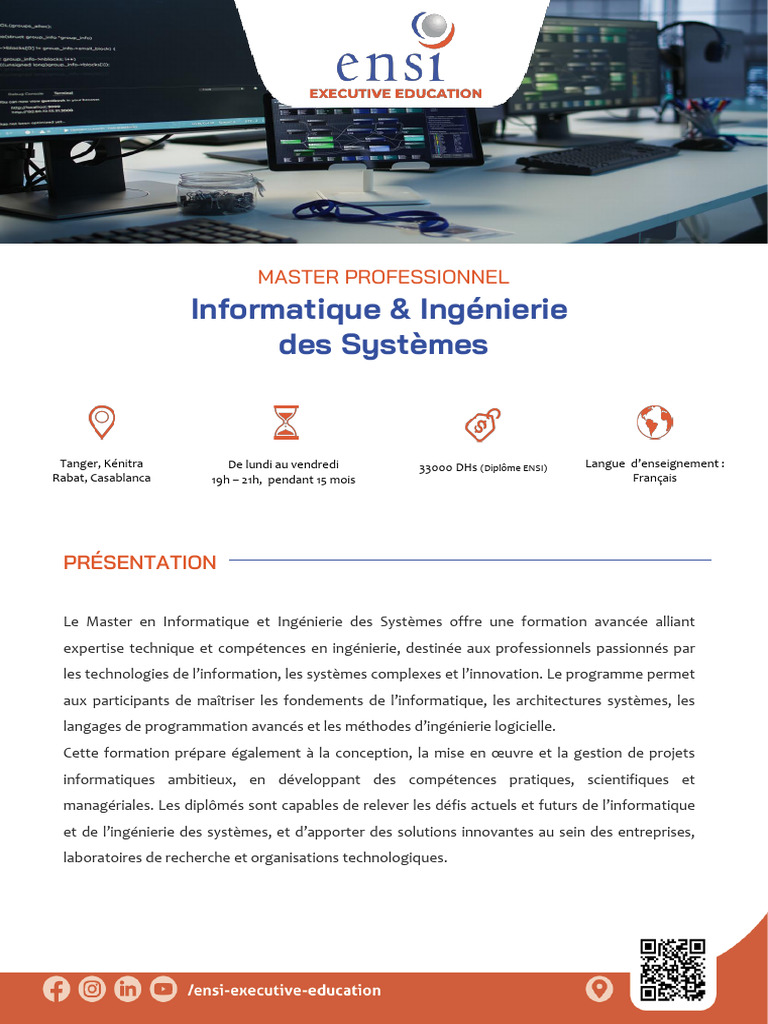 Master Pro Informatique Ingenierie Des Systemes VF | PDF | Informatique ...