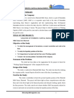 A Project On Analysis of Working Capital Management