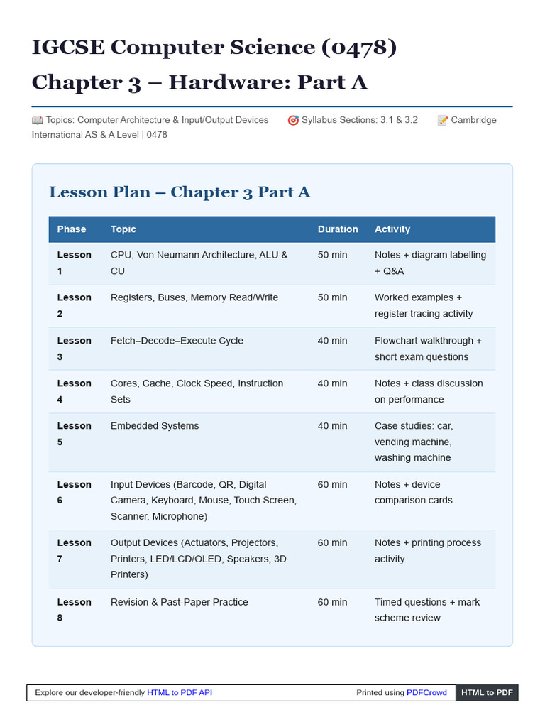 Igcse Cs Chapter3 Part1.HTML | PDF | Central Processing Unit | Barcode