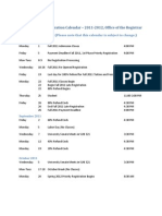 Academic Calendar 2011 2012 