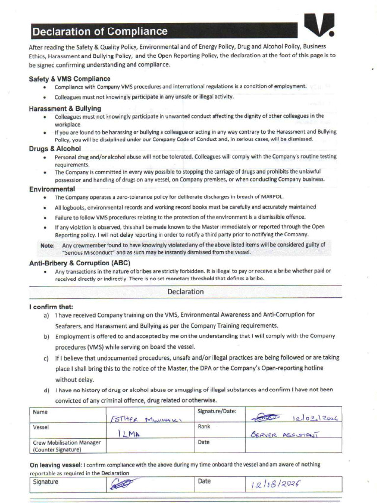 Declaration of Competence | PDF