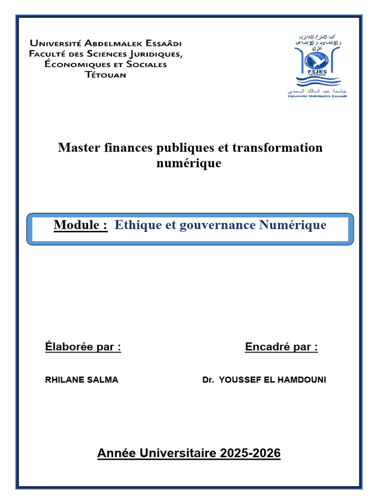 Éthique Et Gouvernance Numérique | PDF | Intelligence artificielle ...
