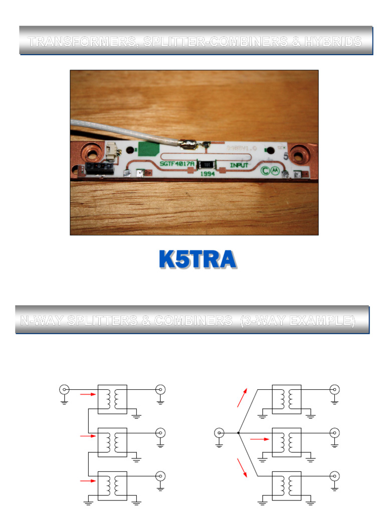 Transformers, splitter-combiners and hybrids - K5TRA | PDF ...