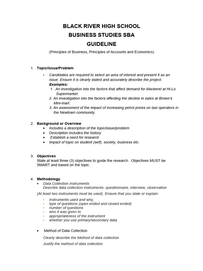 Business Sba Guidelines | PDF | Data | Methodology