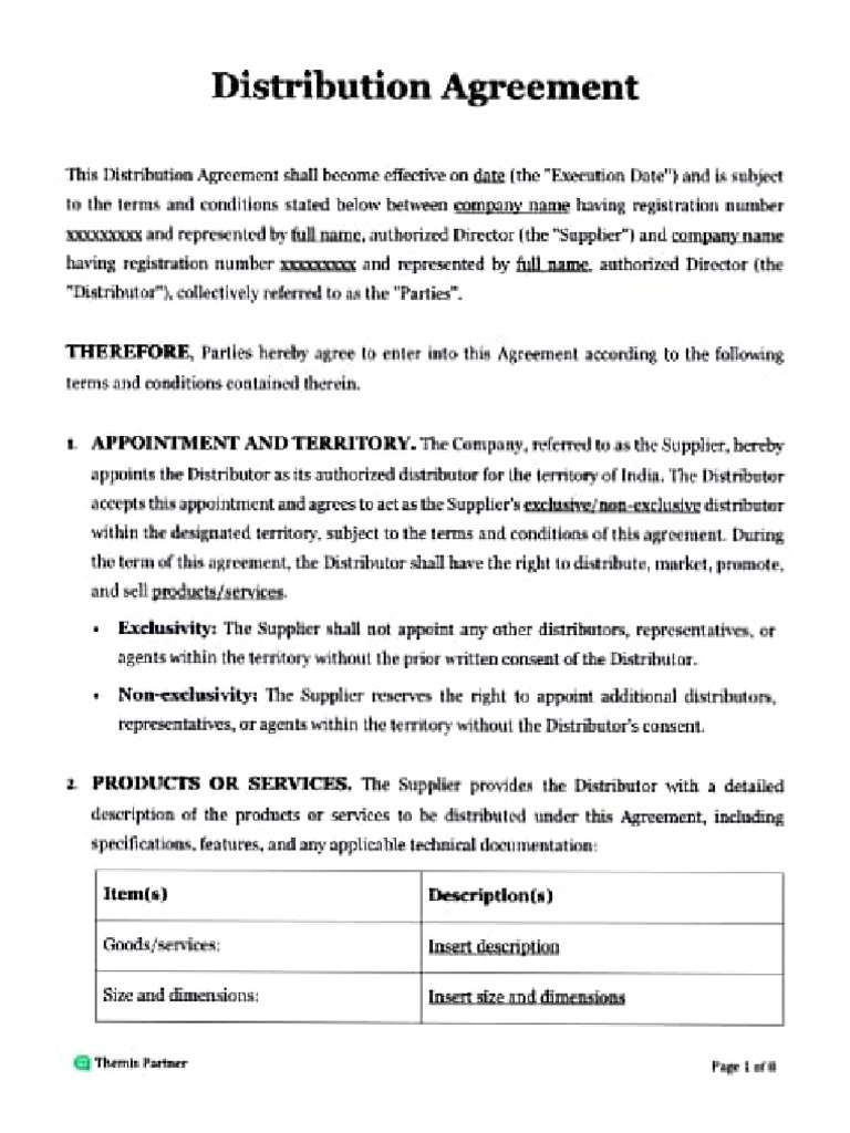 Distribution Agreement | PDF