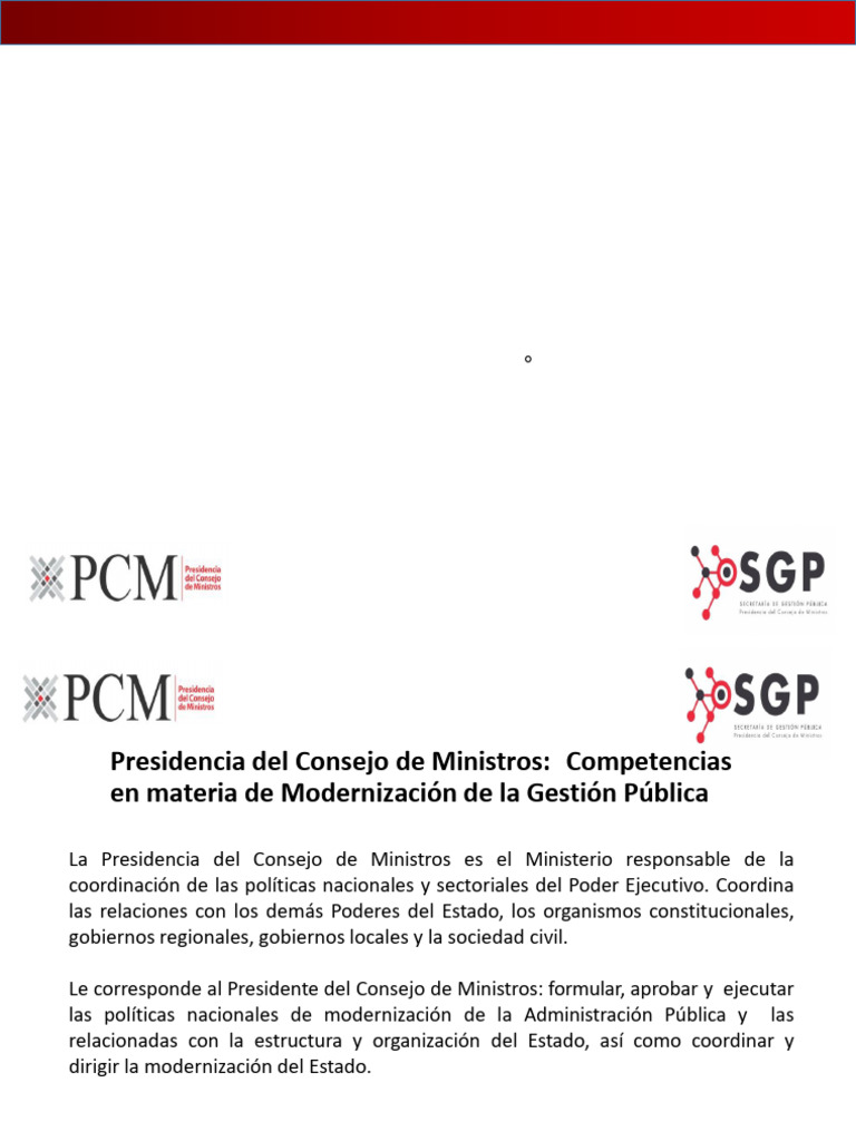 Politica Nac de Modernizacion de La Gestion Pública | PDF ...