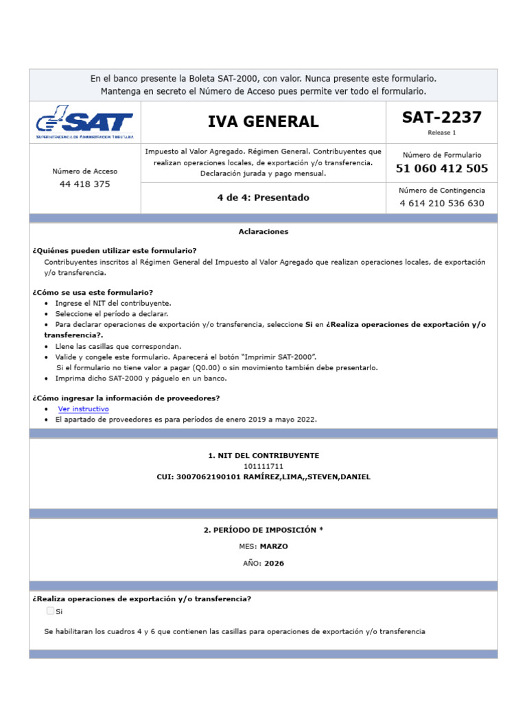 Iva General SAT-2237 | PDF | Impuesto al valor agregado | Impuestos