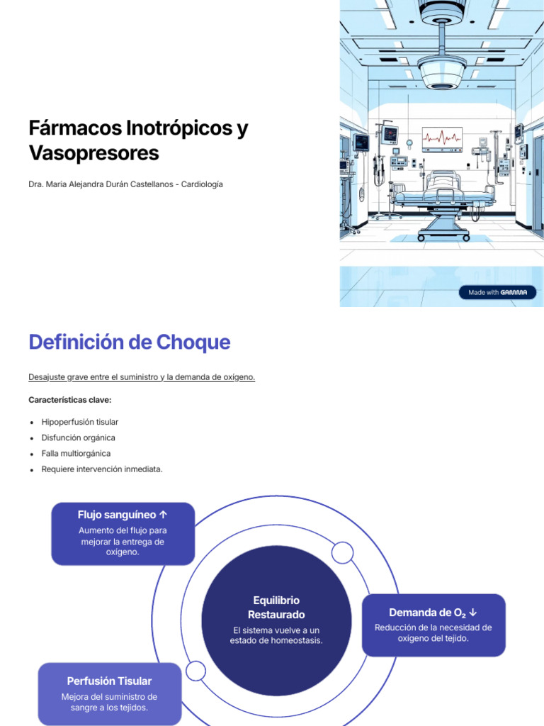 Farmacos Inotropicos y Vasopresores | PDF | Insuficiencia cardíaca ...