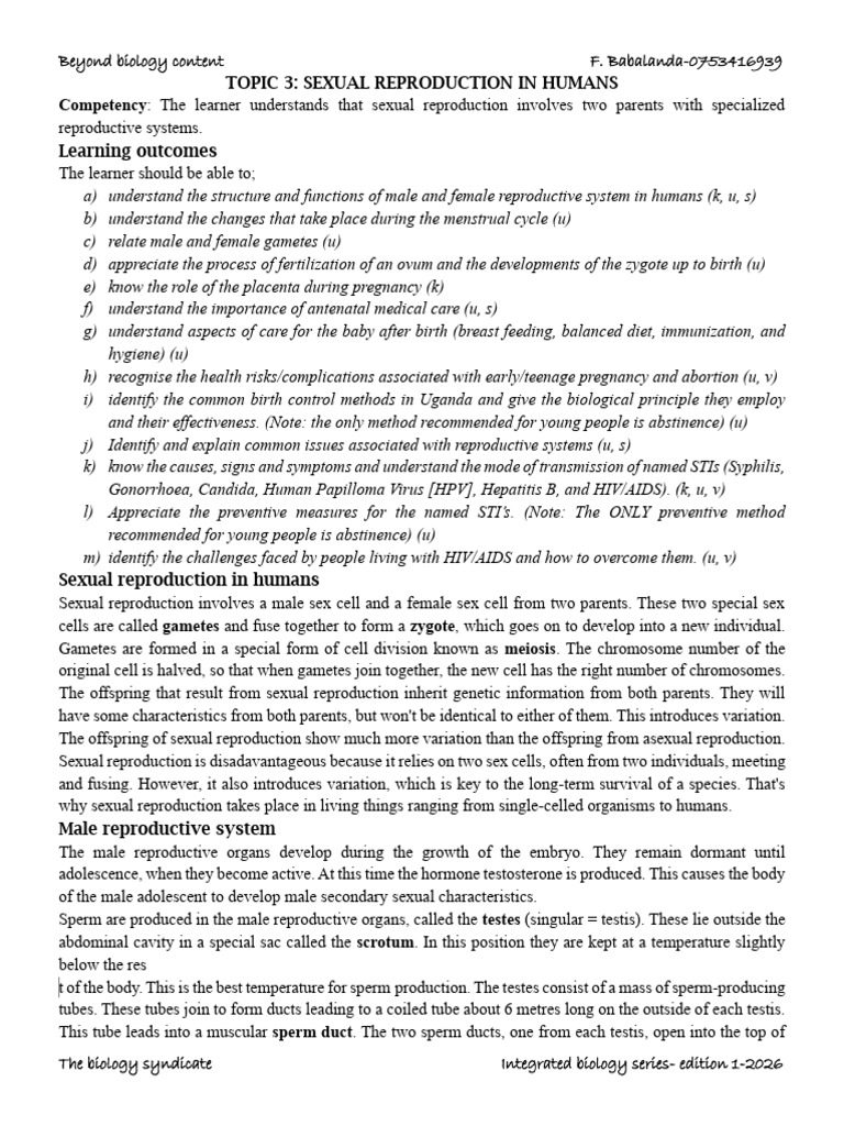 Reproduction in Animals s.4 Cbc-1 | PDF | Menstrual Cycle | Luteinizing ...