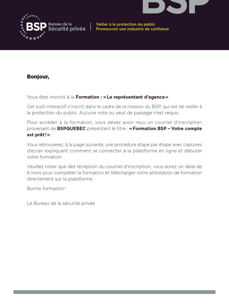 BSP Guide de Formation Obligatoire Représentants | PDF | Informatique