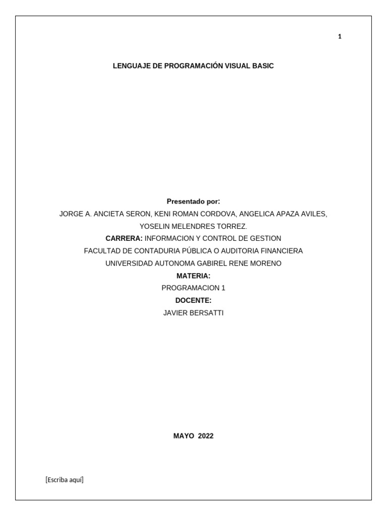 Lenguaje de Programación Visual Basic | PDF | Básico | .NET Framework