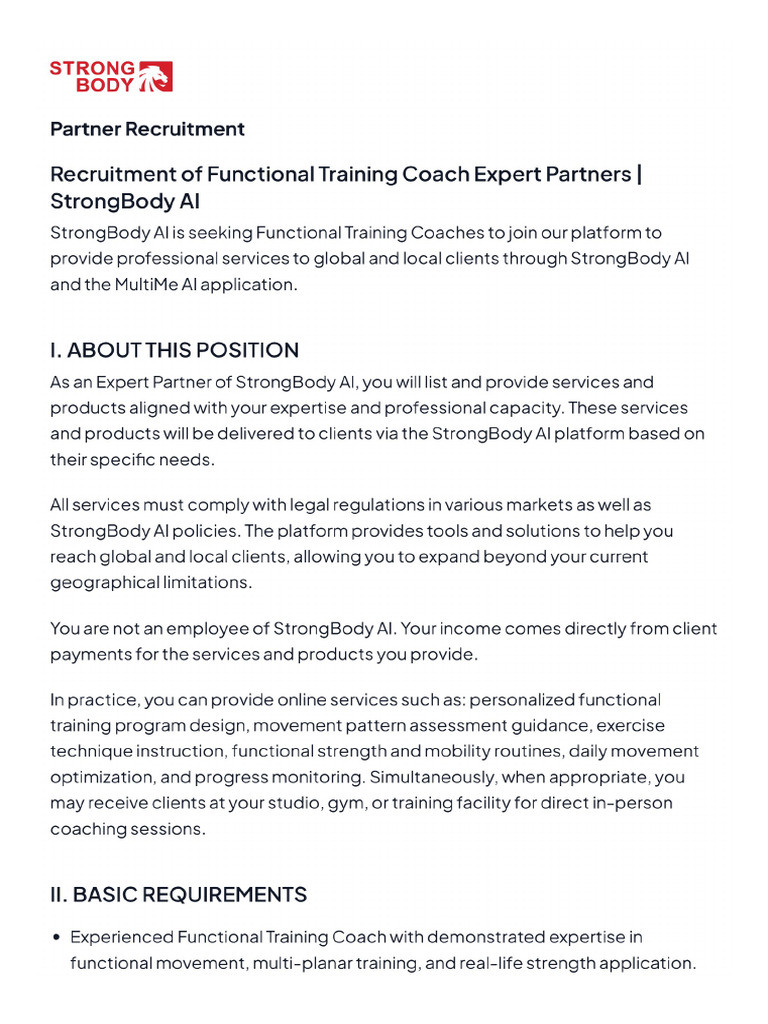 Functional Training Coach-Philippines | PDF