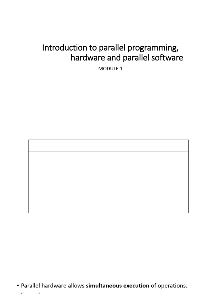 Module 1 | PDF | Parallel Computing | Central Processing Unit
