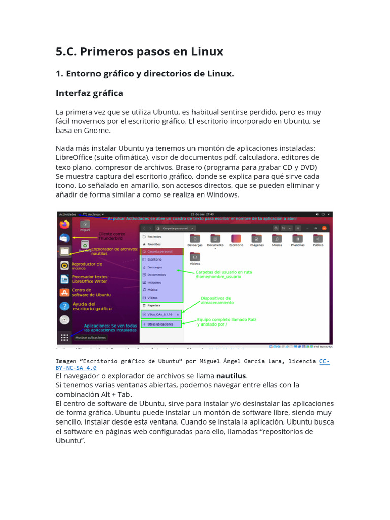 04_5C Primeros Pasos en Linux | PDF | Archivo de computadora | Linux