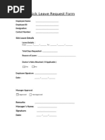 Application For Sick Leave | PDF