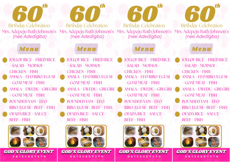Menu List A4 Corrected | PDF