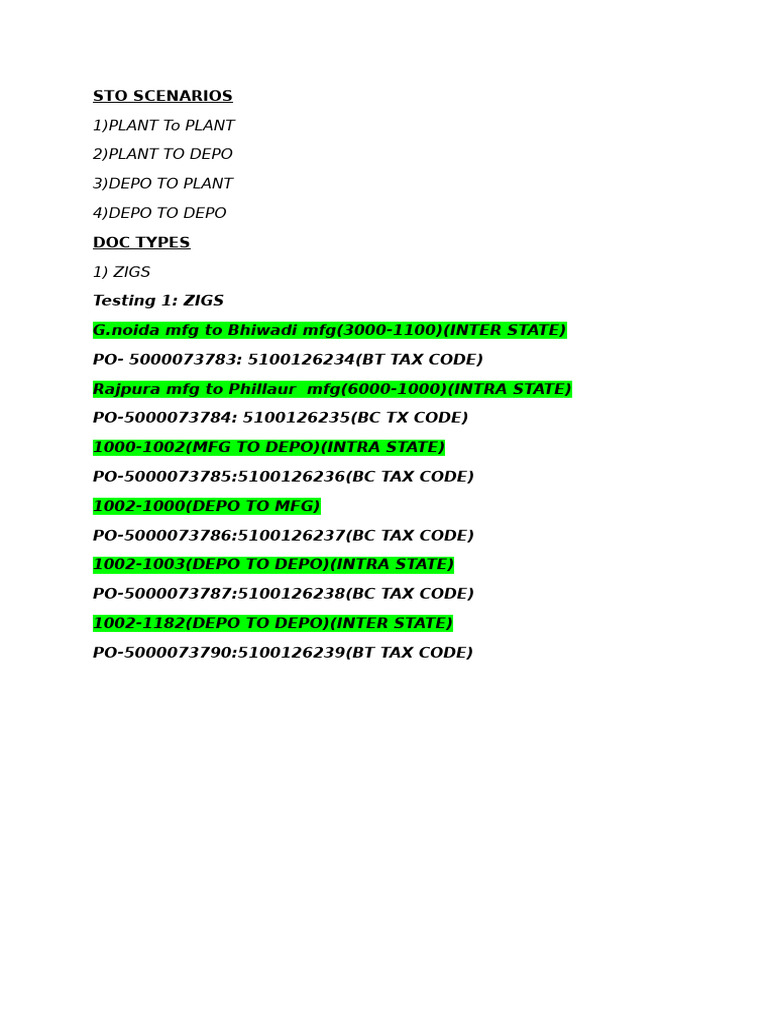 Sto Scenarios-gst Inbound Invoice Issue 1 | PDF