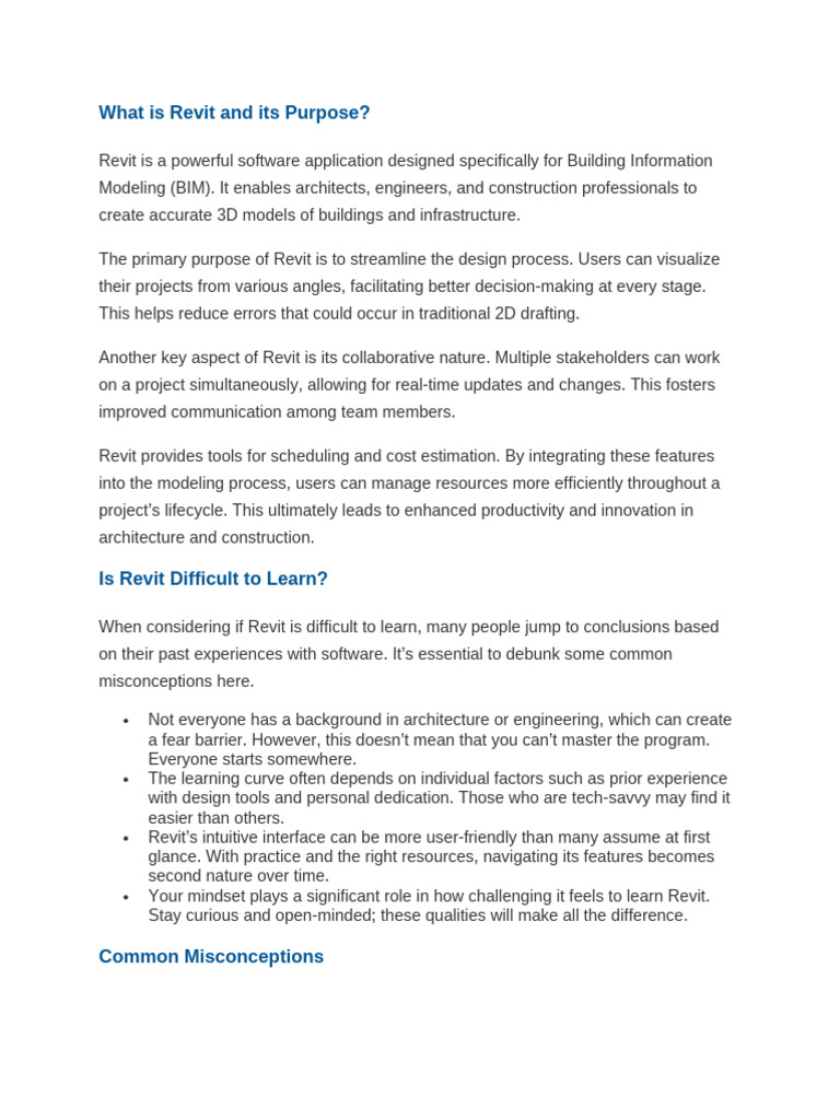 What is Revit and Its Purpose | PDF | Autodesk Revit | Learning
