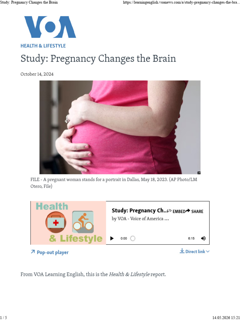 Study_ Pregnancy Changes the Brain | PDF | Pregnancy | In Vitro ...