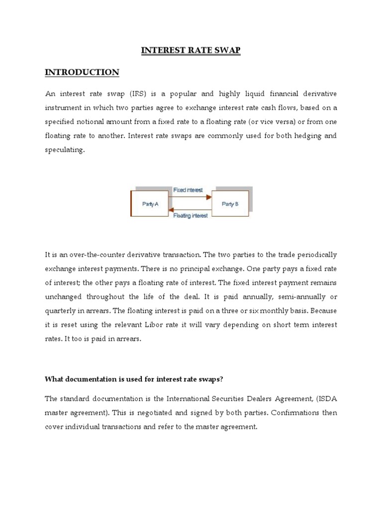 Interest Rate Swap Final Pdf Interest Rate Swap Swap Finance