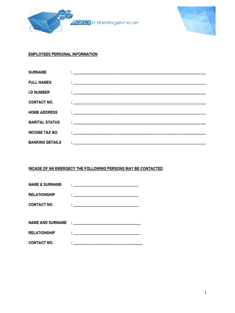 Employees Personal Information | PDF