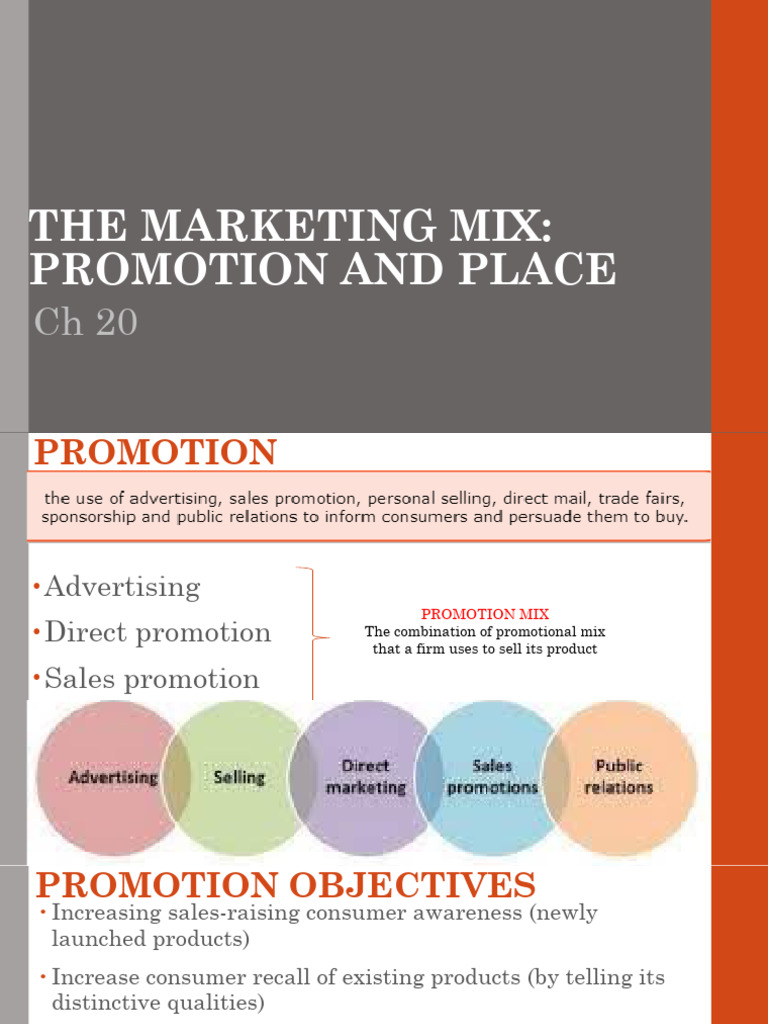 CH 20 The Marketing Mix PROMOTION and PLACE | PDF | Advertising | Retail