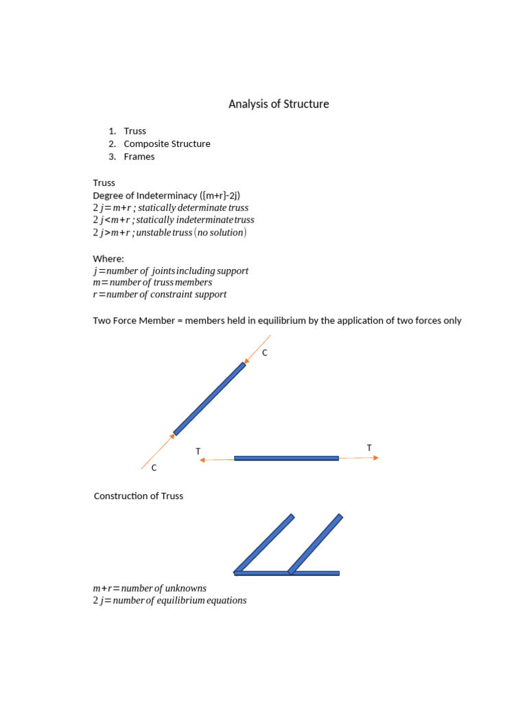 Lesson 8 Analysis of Structure | PDF | Truss | Classical Mechanics