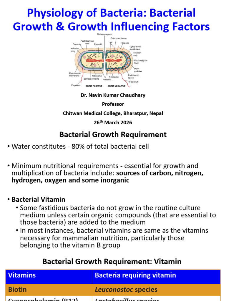 Physiology of Bacteria2026 PDF | PDF | Bacteria | Microbiology