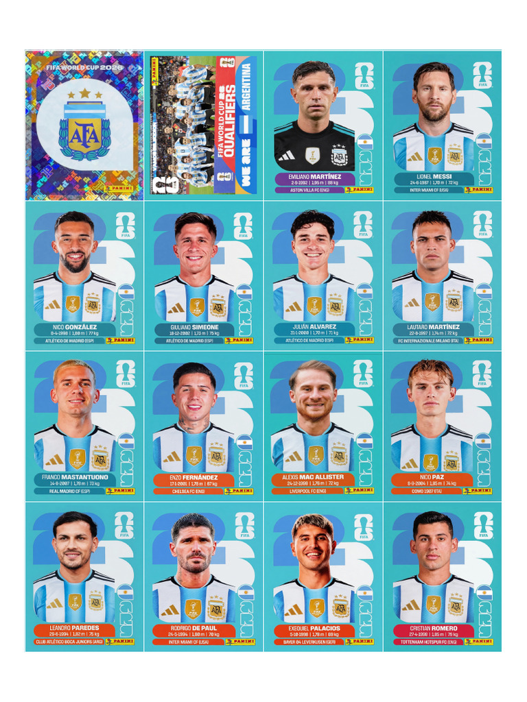 Figurinhas Da Copa Do Mundo 2026 para Imprimir - PDF Completo Com +900 ...