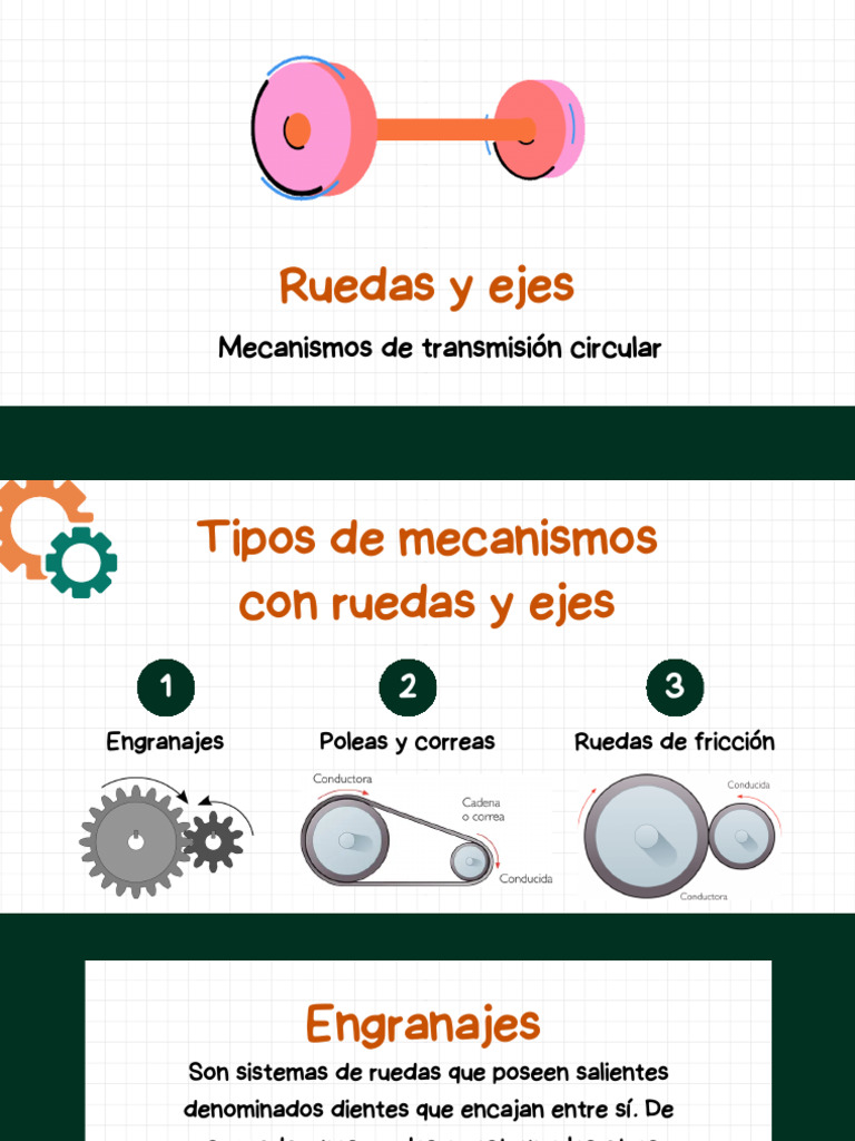 Mecanismos Ruedas y ejes | PDF